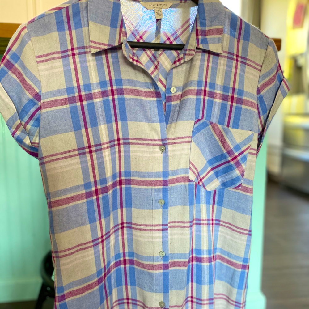 Lucky plaid top size small